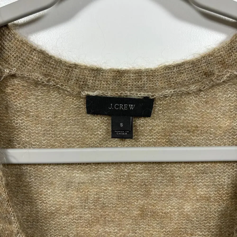 J. Crew Mohair Blend Knit Cardigan Boyfriend Cardigan Button Down Old Money Sz S